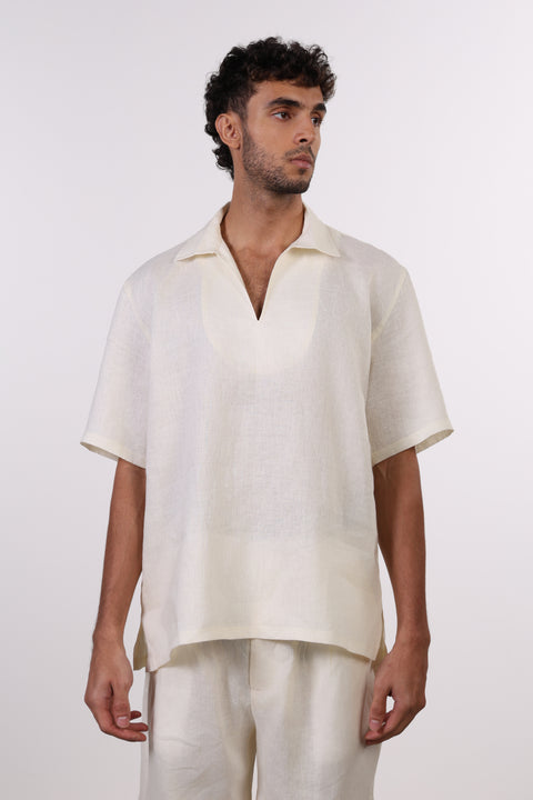 THE SIGNATURE LINEN SET — MENS OFF WHITE