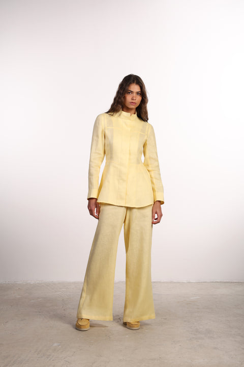 THE SIGNATURE LINEN SET — WOMENS YELLOW