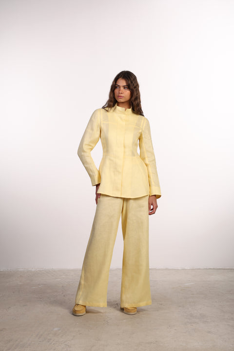 THE SIGNATURE LINEN SET — WOMENS YELLOW