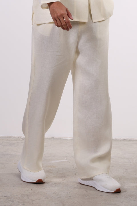 THE LINEN PANTS  — MENS OFF WHITE