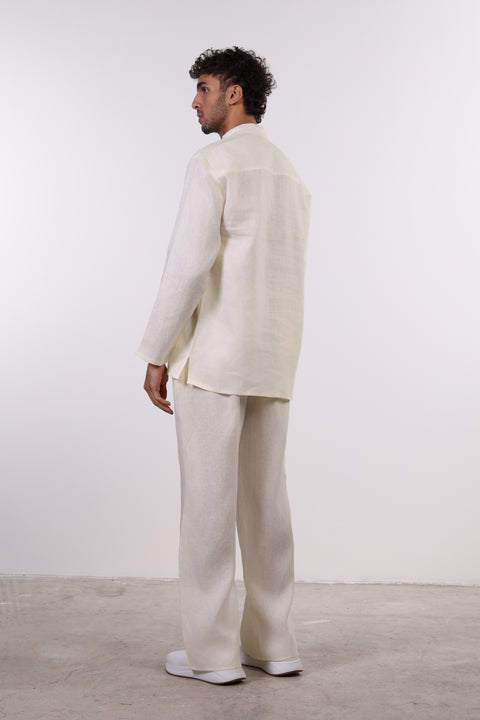 THE JAPANESE LINEN SET — MENS OFFWHITE