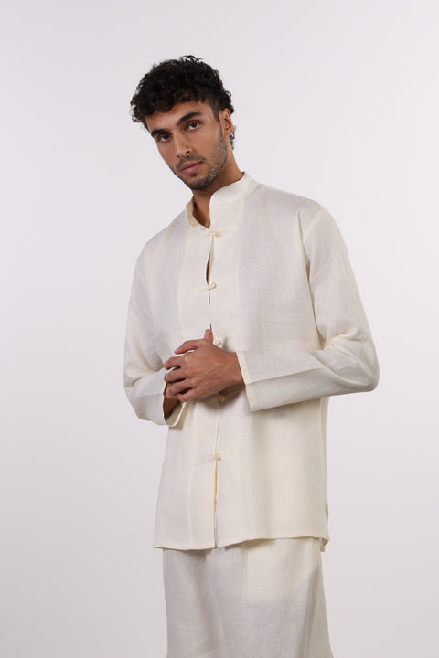 THE JAPANESE LINEN SET — MENS OFF WHITE