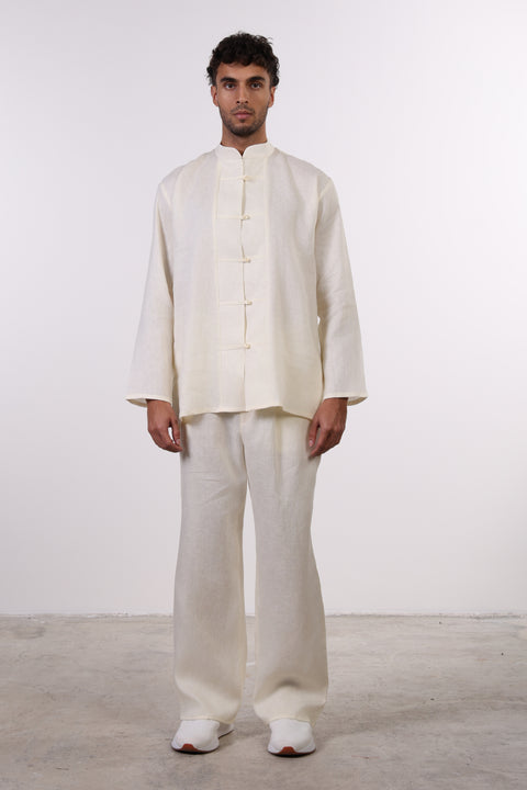 THE JAPANESE LINEN SET — MENS OFFWHITE
