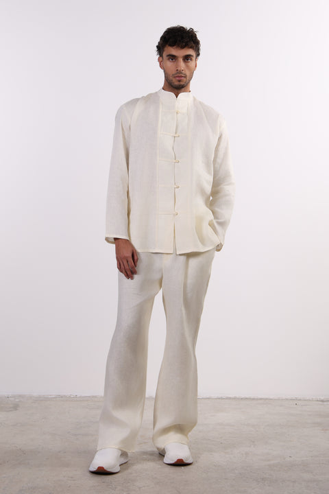 THE JAPANESE LINEN SET — MENS OFFWHITE