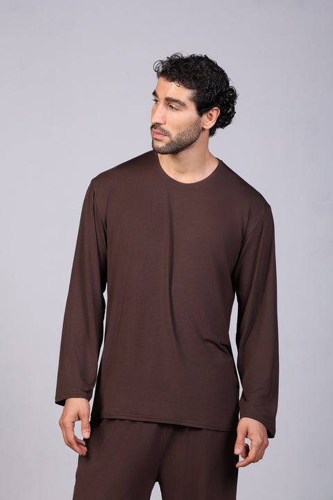 ON CALL TOP FULL SLEEVES — MENS BROWN