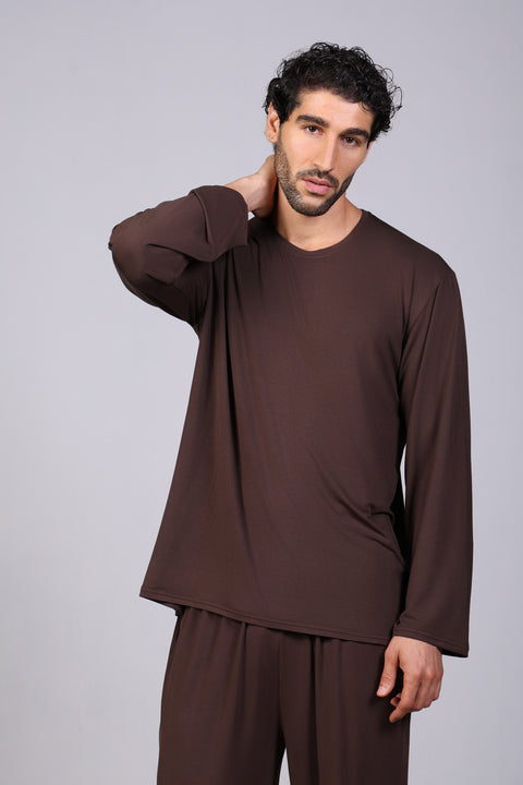 ON CALL TOP FULL SLEEVES — MENS BROWN