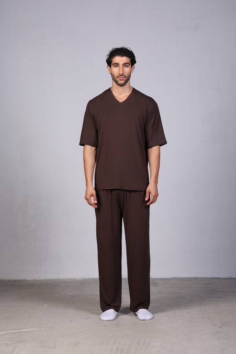 ON CALL HALF SLEEVES SET — MENS BROWN
