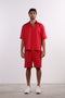 THE SIGNATURE LINEN SET — MENS RED