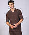 ON CALL TOP HALF SLEEVES — MENS BROWN