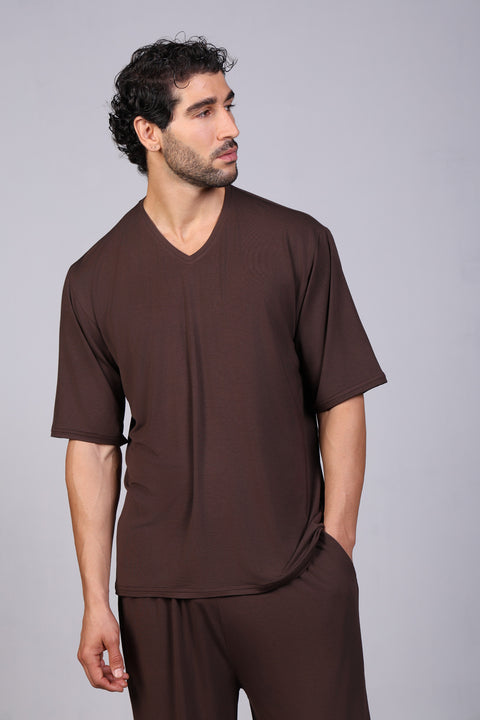 ON CALL HALF SLEEVES SET — MENS BROWN