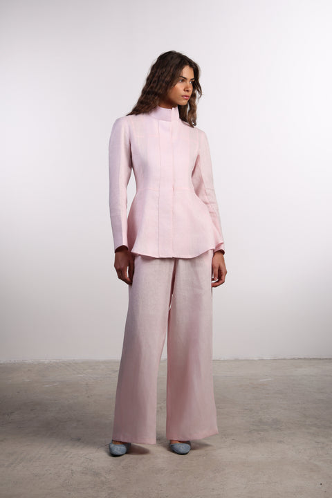 THE SIGNATURE LINEN SHIRT  — WOMENS PINK