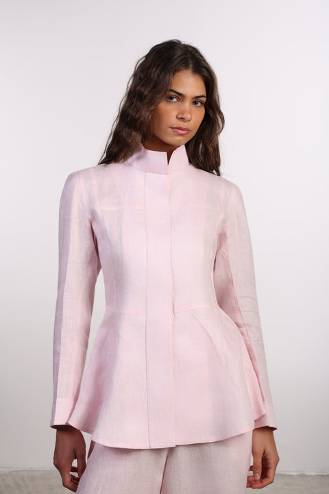 THE SIGNATURE LINEN SHIRT  — WOMENS PINK