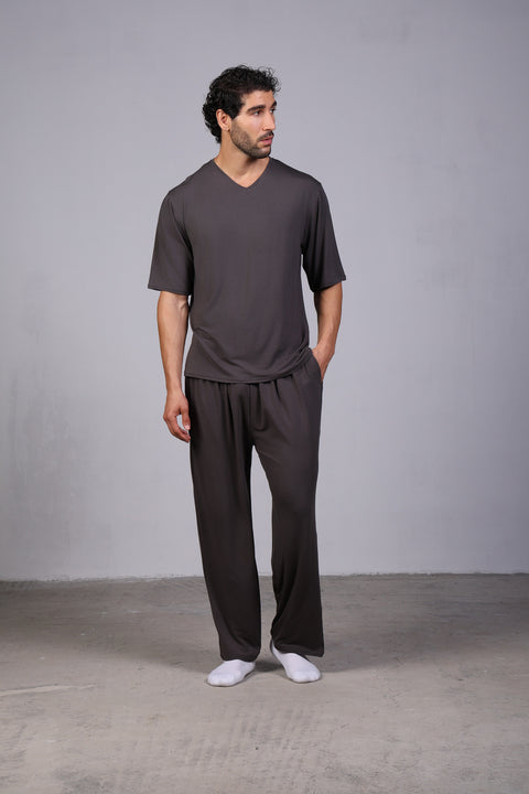 ON CALL TOP HALF SLEEVES — MENS GREY