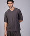 ON CALL TOP HALF SLEEVES — MENS GREY