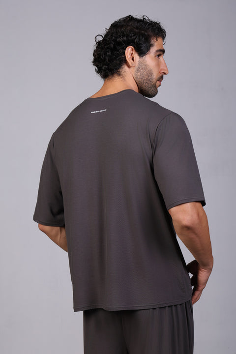 ON CALL TOP HALF SLEEVES — MENS GREY