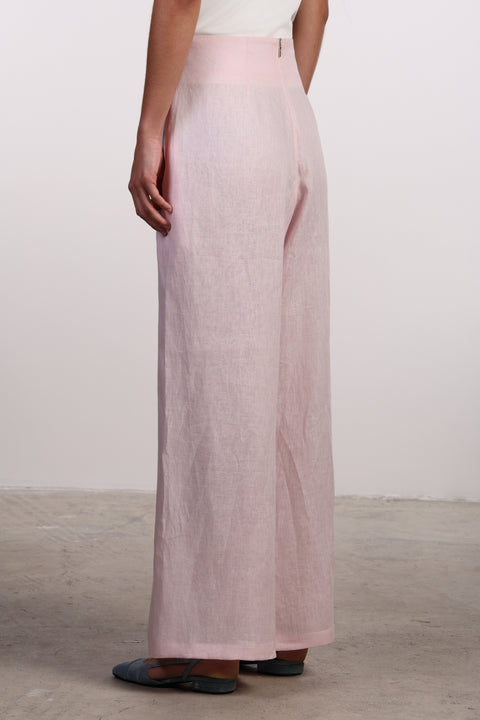 THE SIGNATURE LINEN PANTS — WOMENS PINK