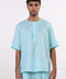THE SHORE LINEN HALF SLEEVES SHIRT — MENS TEAL