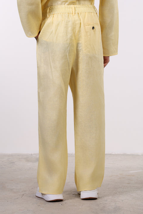 THE JAPANESE LINEN PANTS  — MENS YELLOW
