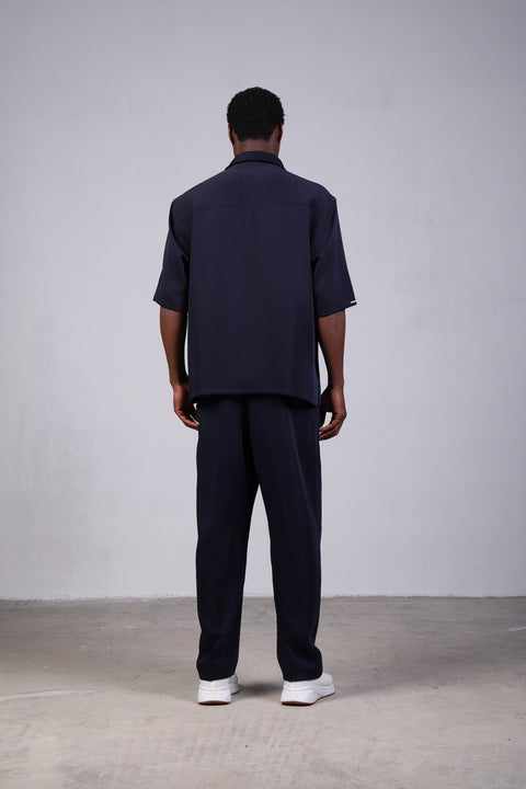 1987 SHIRT HALF SLEEVES SET — NAVY