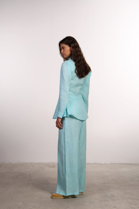 THE SIGNATURE LINEN SET — WOMENS TEAL