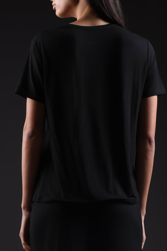 ON CALL TOP HALF SLEEVE — IN BLACK