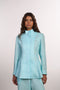 THE SIGNATURE LINEN SHIRT  — WOMENS TEAL