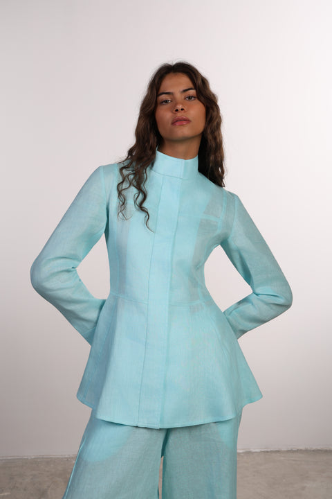 THE SIGNATURE LINEN SET — WOMENS TEAL