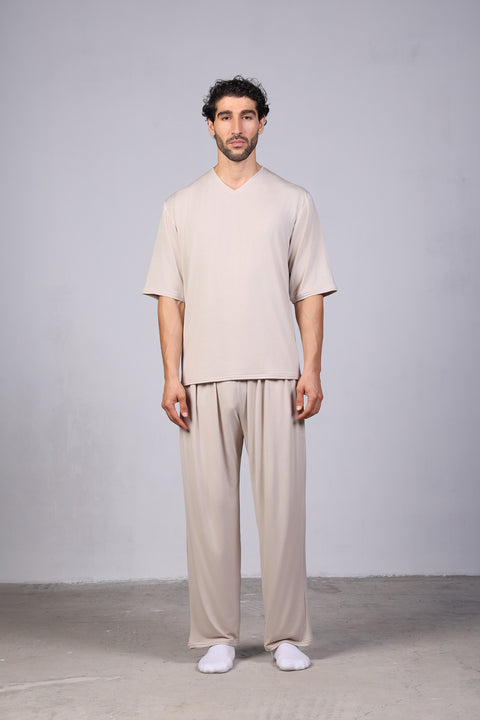 ON CALL HALF SLEEVES SET — MENS TAUPE
