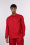 THE CLASSIC LINEN LONG SLEEVE SHIRT  — MENS RED