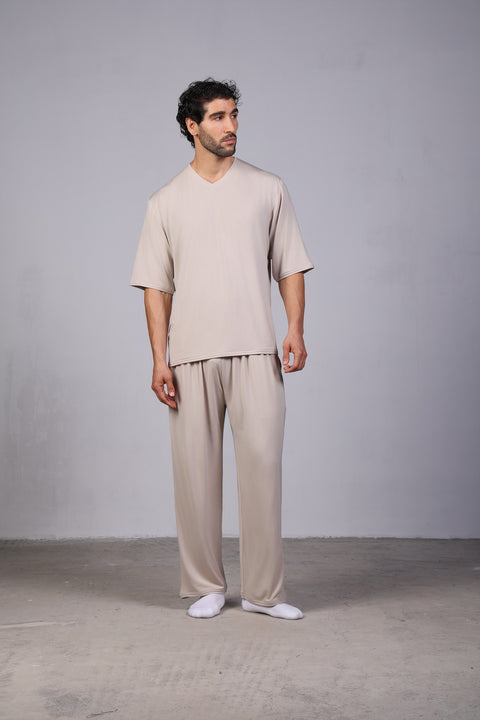 ON CALL HALF SLEEVES SET — MENS TAUPE