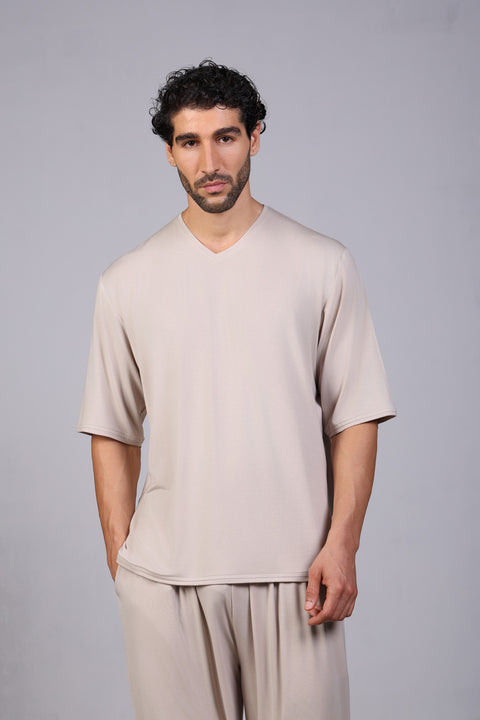 ON CALL HALF SLEEVES SET — MENS TAUPE