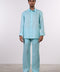 THE CLASSIC LINEN LONG SLEEVE SET  — MENS TEAL