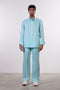 THE CLASSIC LINEN LONG SLEEVE SET  — MENS TEAL