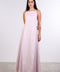 SILK PANEL LINEN DRESS — WOMENS PINK