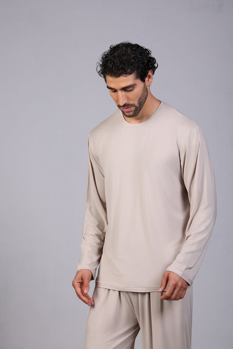 ON CALL TOP FULL SLEEVES — MENS TAUPE