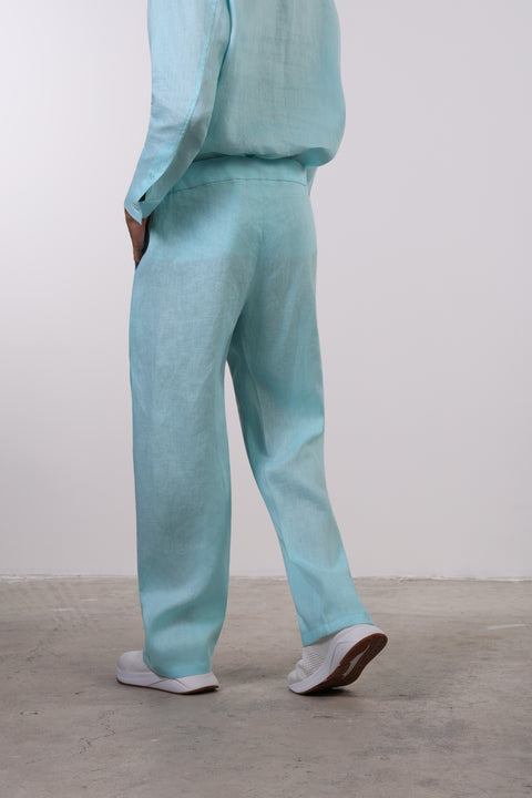 THE CLASSIC LINEN PANTS  — MENS TEAL