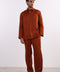 THE CLASSIC LINEN LONG SLEEVE SET  — MENS BURNT ORANGE