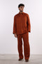 THE CLASSIC LINEN LONG SLEEVE SET  — MENS BURNT ORANGE