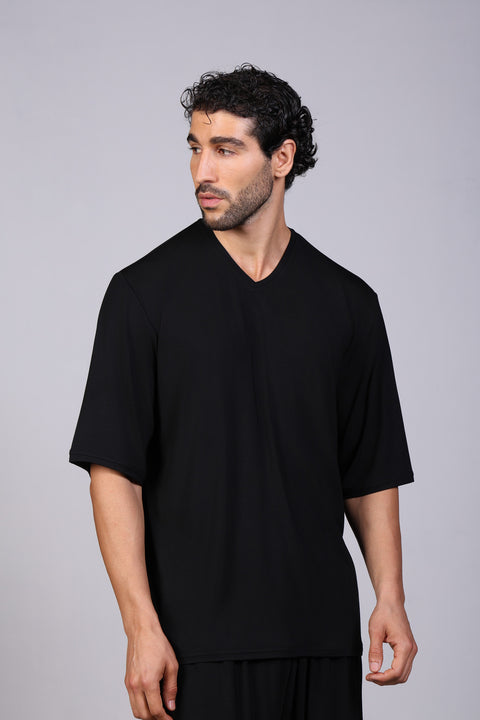 ON CALL TOP HALF SLEEVES — MENS BLACK
