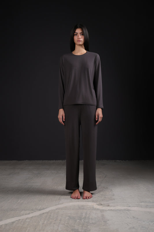 ON CALL TOP FULL SLEEVE — IN GREY