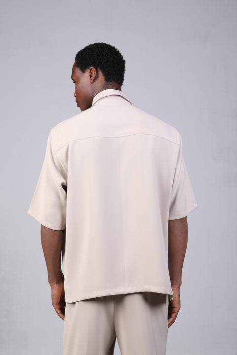 1987 SHIRT HALF SLEEVES — IN BEIGE