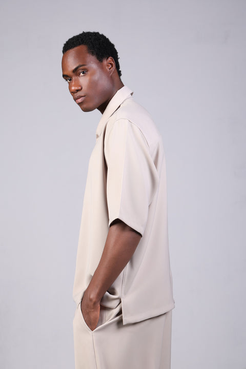 1987 SHIRT HALF SLEEVES — IN BEIGE