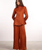THE SIGNATURE LINEN SET — WOMENS BURNT ORANGE