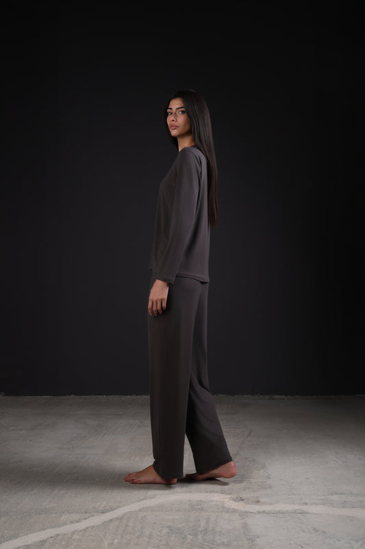 ON CALL TOP FULL SLEEVE — IN GREY