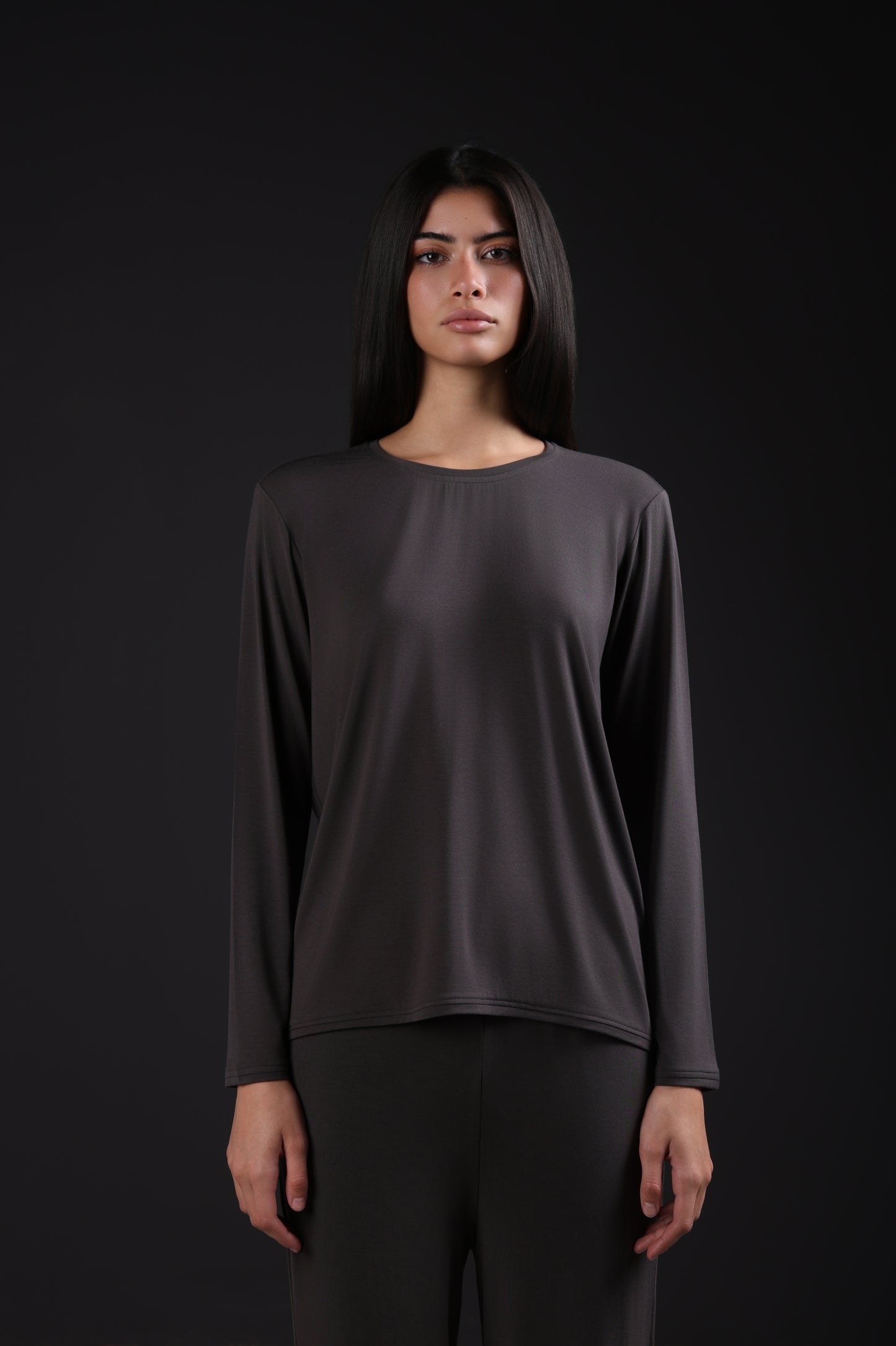 ON CALL TOP FULL SLEEVE — IN GREY