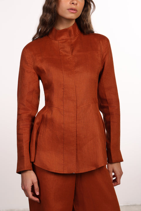 THE SIGNATURE LINEN SET — WOMENS BURNT ORANGE
