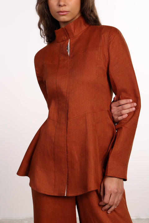 THE SIGNATURE LINEN SET — WOMENS BURNT ORANGE
