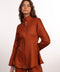 THE SIGNATURE LINEN SHIRT  — WOMENS BURNT ORANGE