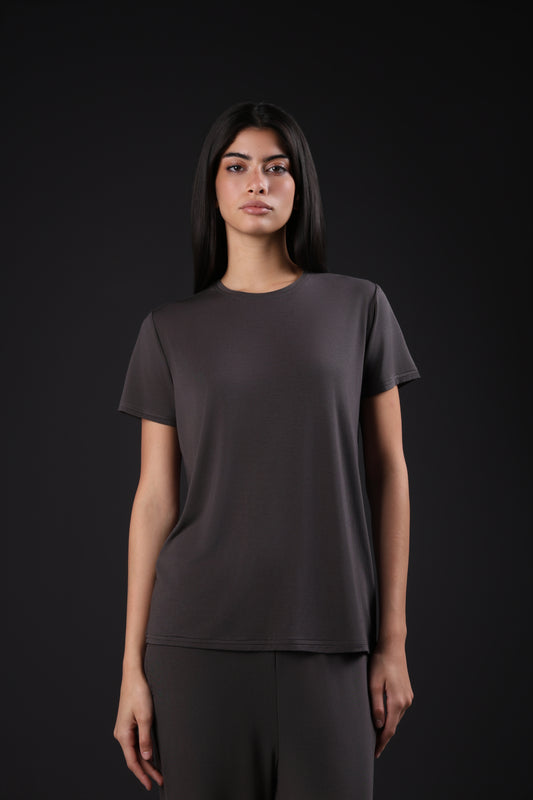 ON CALL TOP HALF SLEEVE — IN GREY