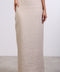 PENCIL LINEN SKIRT — WOMENS BEIGE